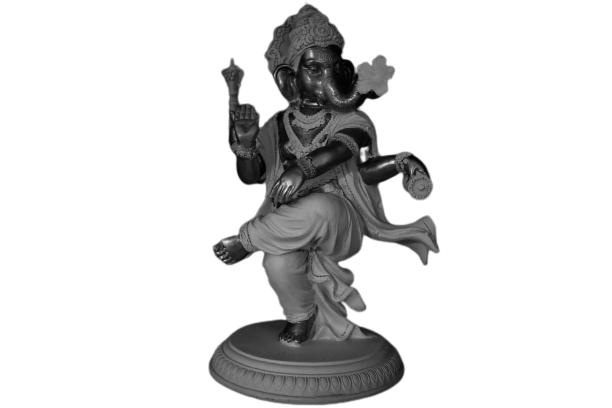 Black and White Ganesh PNG