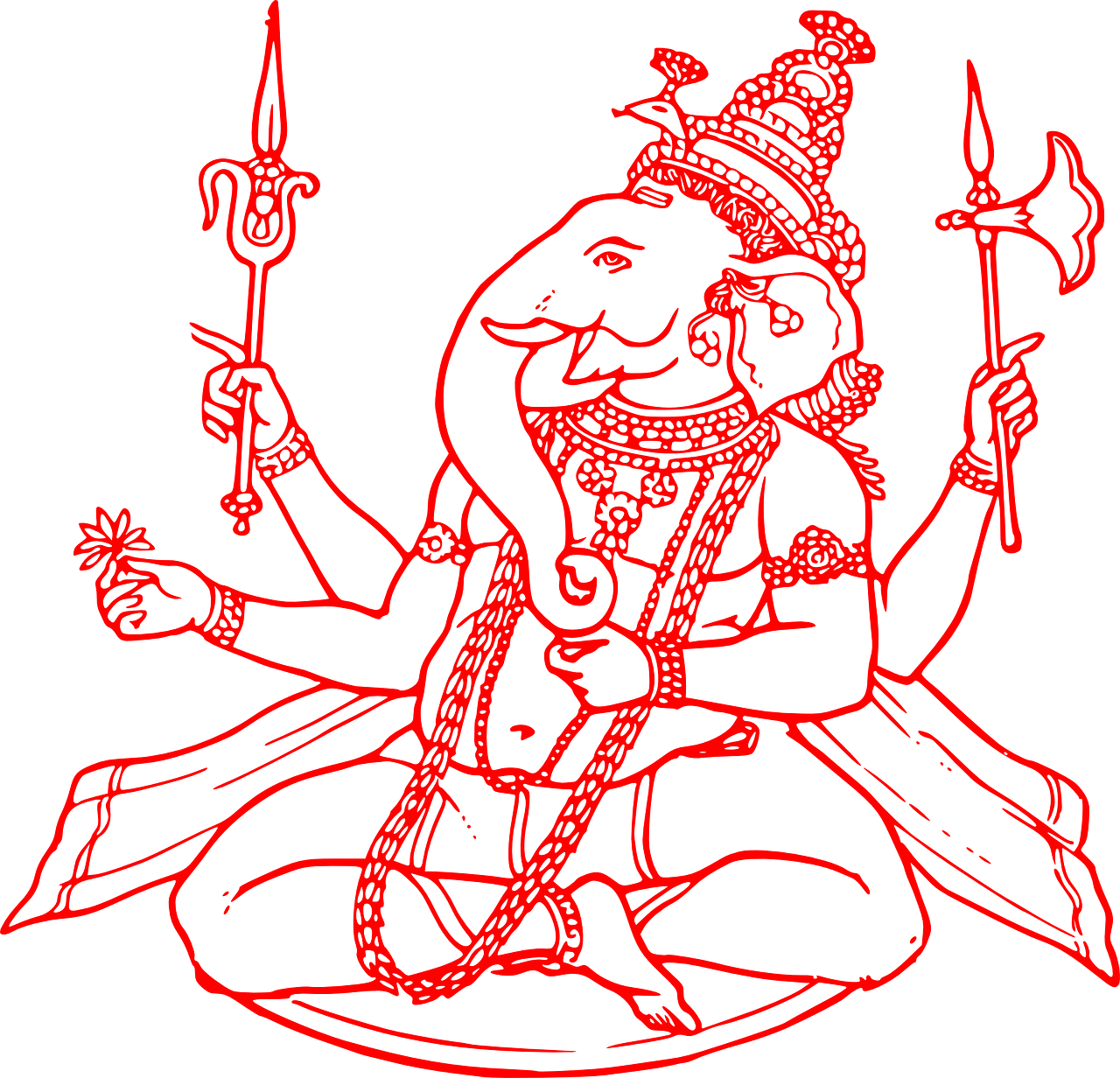Red Ganesh PNG