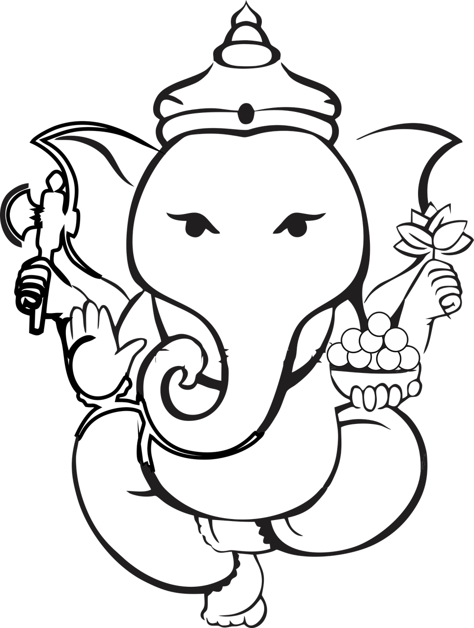 Graphics Drawing of Ganesh PNG
